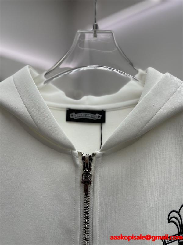 CHROME HEARTS クロムハーツ コピー 黒ミニマル 期間限定 ジップパーカー 上質 厚手 洗練