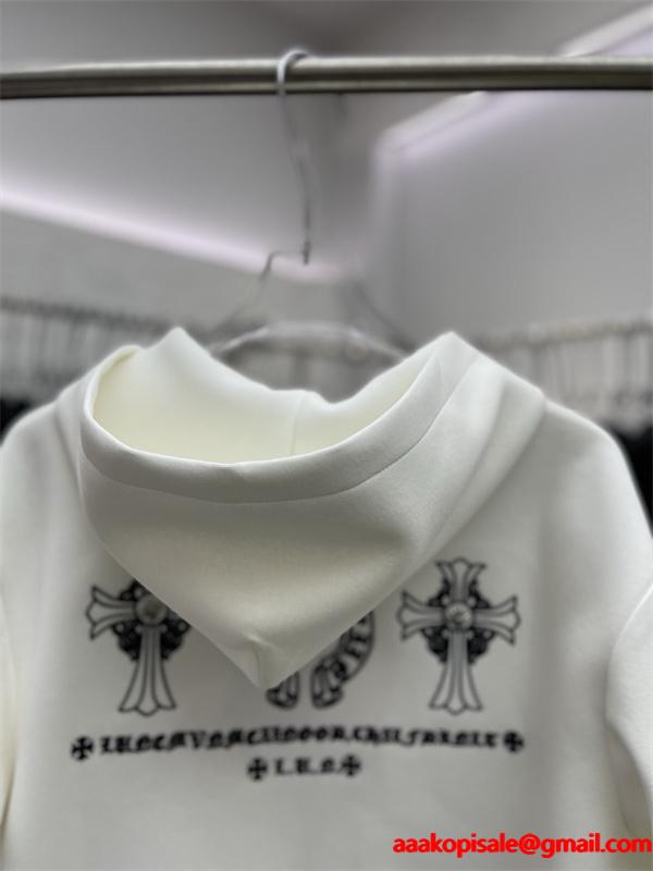 CHROME HEARTS クロムハーツ コピー 黒ミニマル 期間限定 ジップパーカー 上質 厚手 洗練