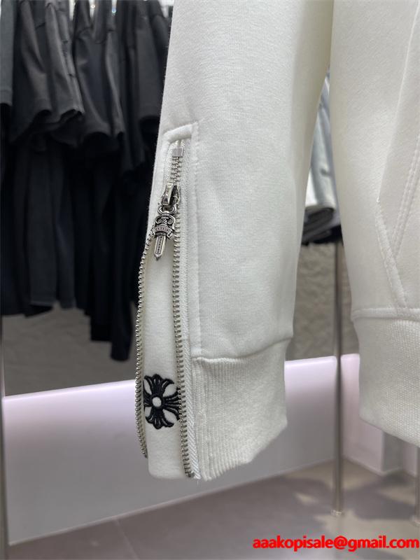 CHROME HEARTS クロムハーツ コピー 黒ミニマル 期間限定 ジップパーカー 上質 厚手 洗練