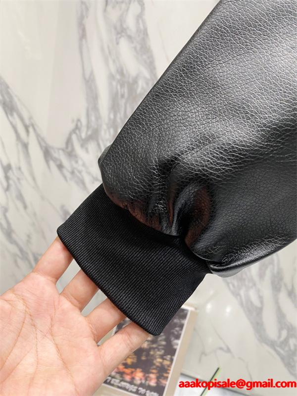 ブラック 刺繍 CHROME HEARTS クロムハーツ コピー スタジャン レザー切替 無骨 プレミアム