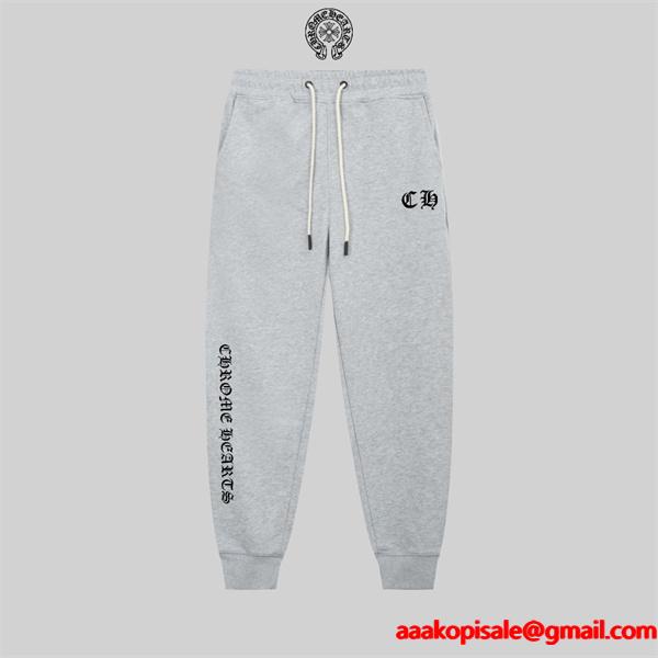 CHROME HEARTS クロムハーツ コピー 人気注目 グレー 刺繍 スウェットパンツ 上質 トレンド