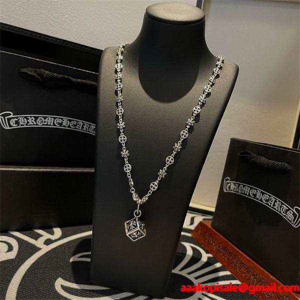 トレンド最前線 CHROME HEARTS クロムハーツ コピー シルバーネックレス モード系 2026新作