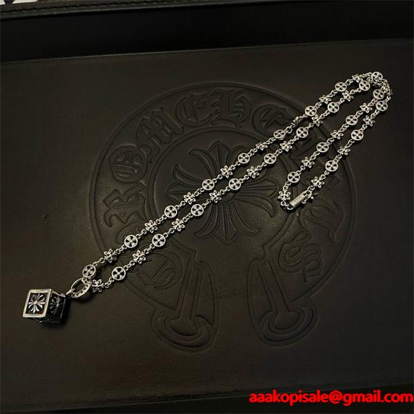 トレンド最前線 CHROME HEARTS クロムハーツ コピー シルバーネックレス モード系 2026新作