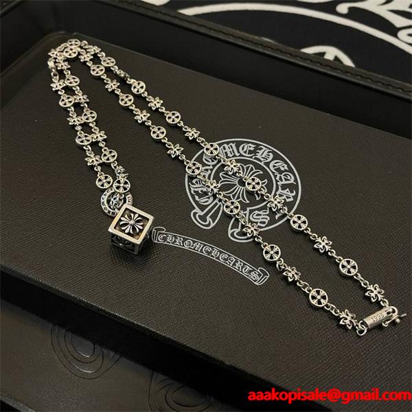 トレンド最前線 CHROME HEARTS クロムハーツ コピー シルバーネックレス モード系 2026新作