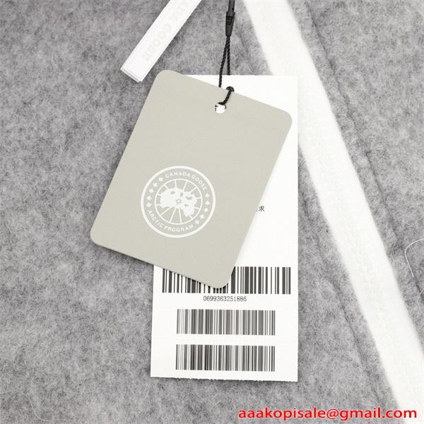 保温性抜群 ライトグレー ジップパーカー 温か素材 冬 Canada Goose カナダグース コピー