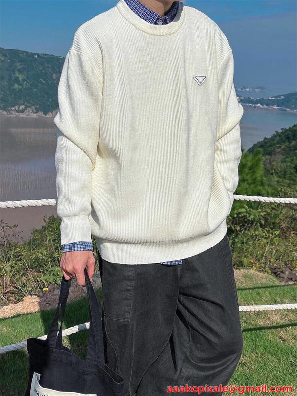 トレンド最前線 ブラック ニット 快適 着心地抜群 注目 PRADA プラダ コピー