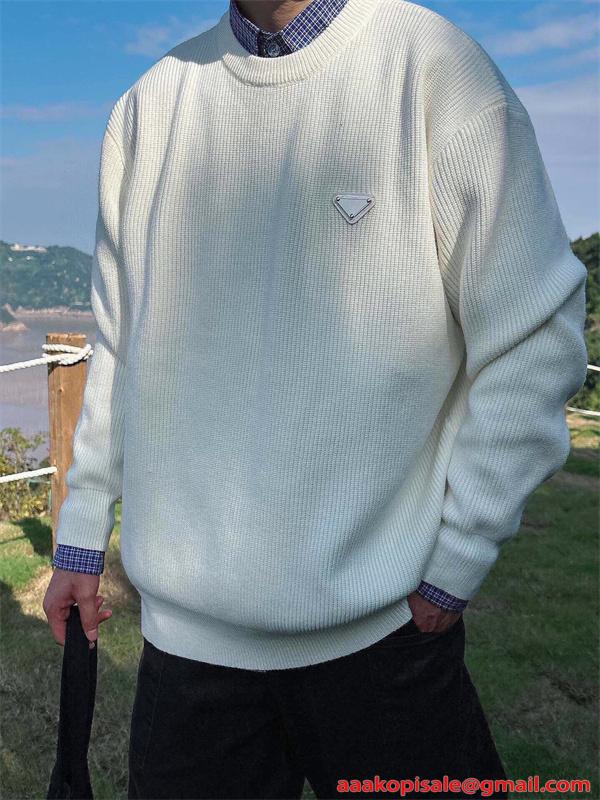 トレンド最前線 ブラック ニット 快適 着心地抜群 注目 PRADA プラダ コピー