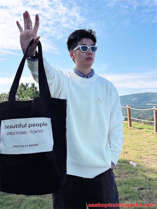 トレンド最前線 ブラック ニット 快適 着心地抜群 注目 PRADA プラダ コピー