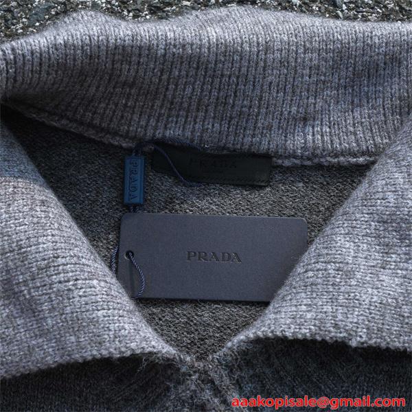 高級感漂う Vネック PRADA プラダ コピー ニット 上質 定番配色 2026新作定番