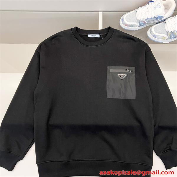 PRADA プラダ コピー 高級感 快適 プリント ジップアップ パーカー メンズ向け