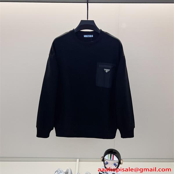 PRADA プラダ コピー 高級感 快適 プリント ジップアップ パーカー メンズ向け