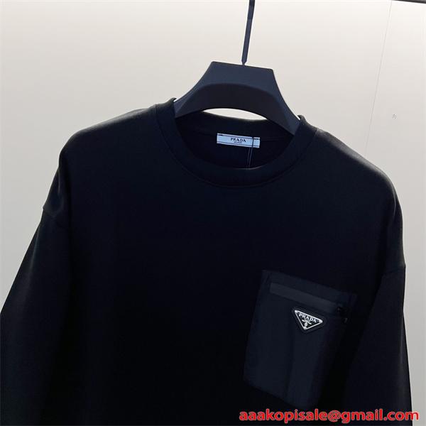 PRADA プラダ コピー 高級感 快適 プリント ジップアップ パーカー メンズ向け