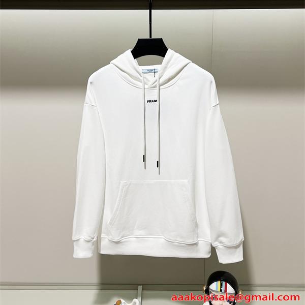 注目 新作 洗練ン フルジップ PRADA プラダ コピー フーディー 日常コーデ