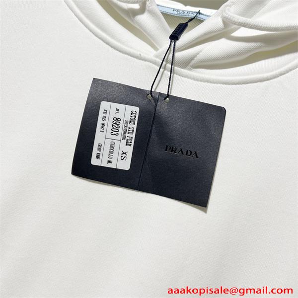 注目 新作 洗練ン フルジップ PRADA プラダ コピー フーディー 日常コーデ