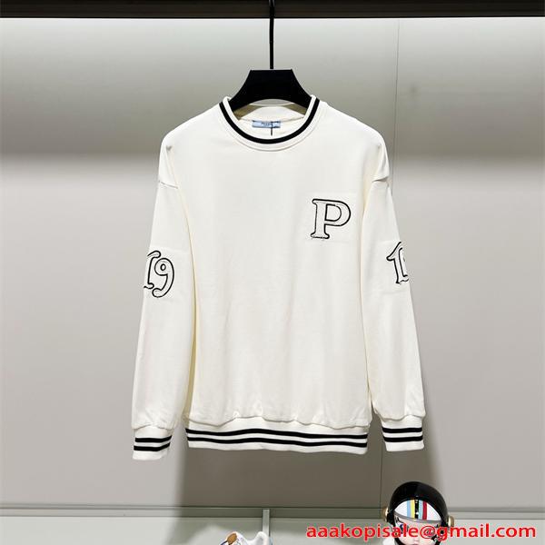 本格派 モード系 2026新作 ジップパーカー 大人スタイル PRADA プラダ コピー