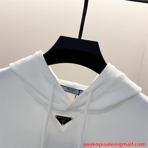 清潔感 上質 定番シルエット 2026新作 パーカー PRADA プラダ コピー