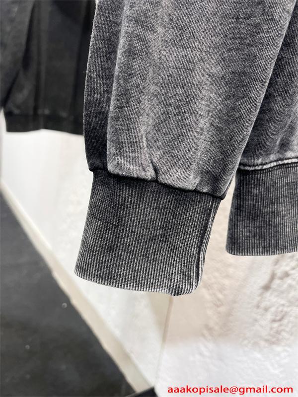 PRADA プラダ コピー トレンド モード加工 ヴィンテージ風 パーカー メンズ