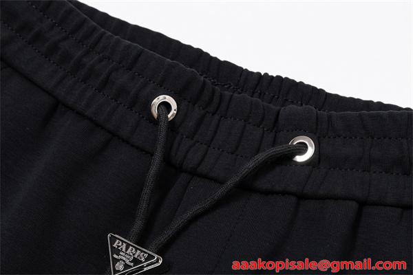 2026新作 ブラック ジョガーパンツ 刺繍 モード系  PRADA プラダ コピー