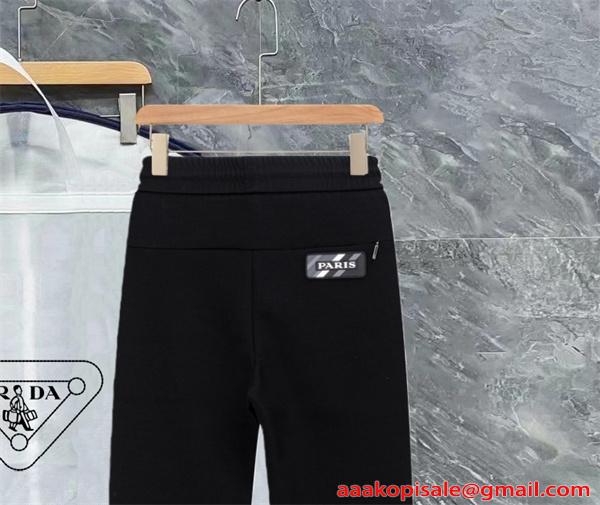 ブラック ベーシック スウェットパンツ ミニマル  PRADA プラダ コピー