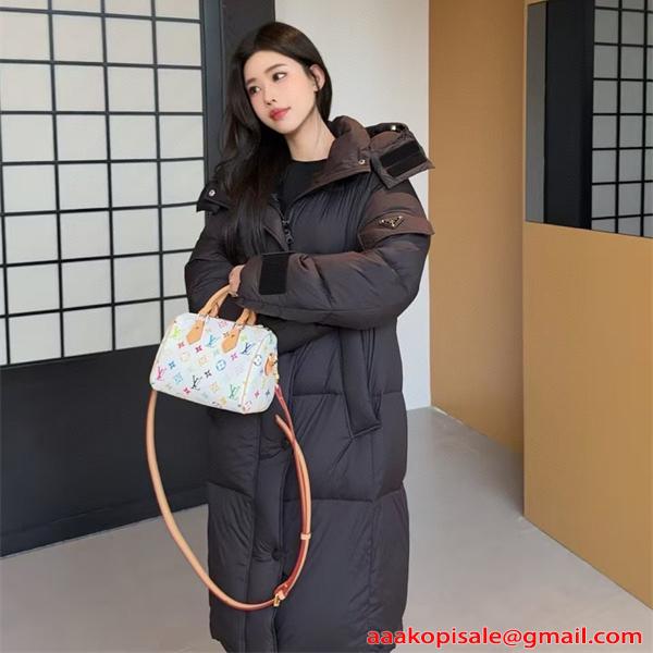 防寒性抜群 PRADA ダウンコート 上質中綿 冬仕様 エレガント プラダ コピー
