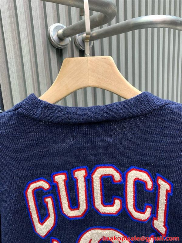 ニット GUCCI グッチ コピー セーター メンズ バックロゴ入り トップス 売れ筋  