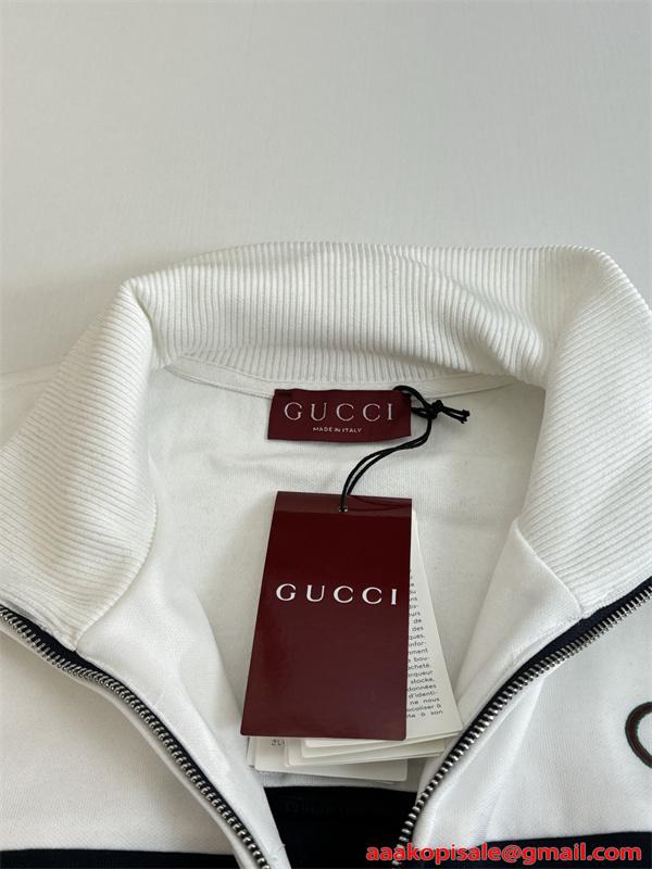 GUCCI グッチ コピー トラックジャケット メンズ バイカラー ジャージ 上質素材 スポーツ