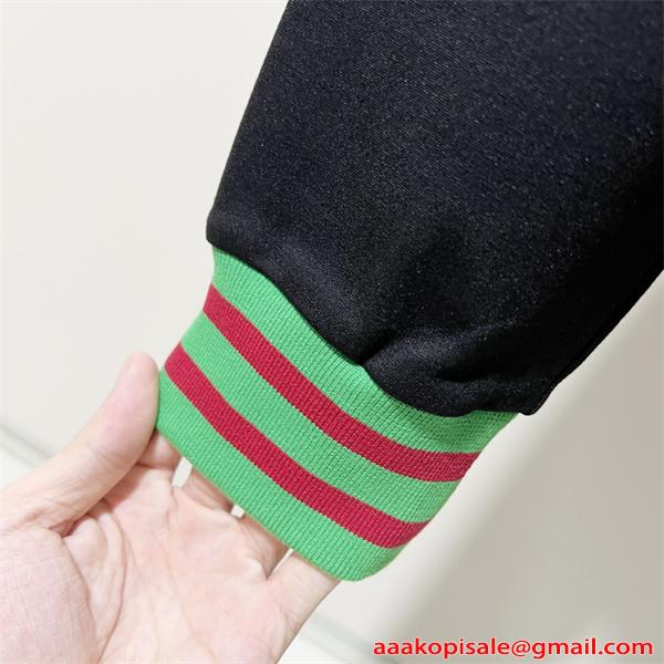 GUCCI グッチ コピー パーカー ジップアップ メンズ ブラック 定番人気