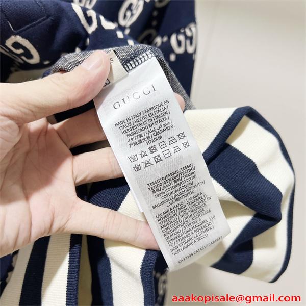 グッチ コピー GUCCI ジャケット GG総柄 フルジップ ネイビー ホワイト 売れ筋