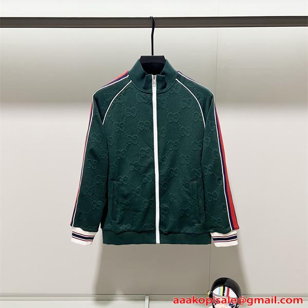 GUCCI ジャケット メンズ エンボスGG グリーン 高級感 グッチ コピー
