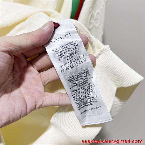 グッチ コピー GUCCI パーカー ジップアップ メンズ ホワイト 新作モデル