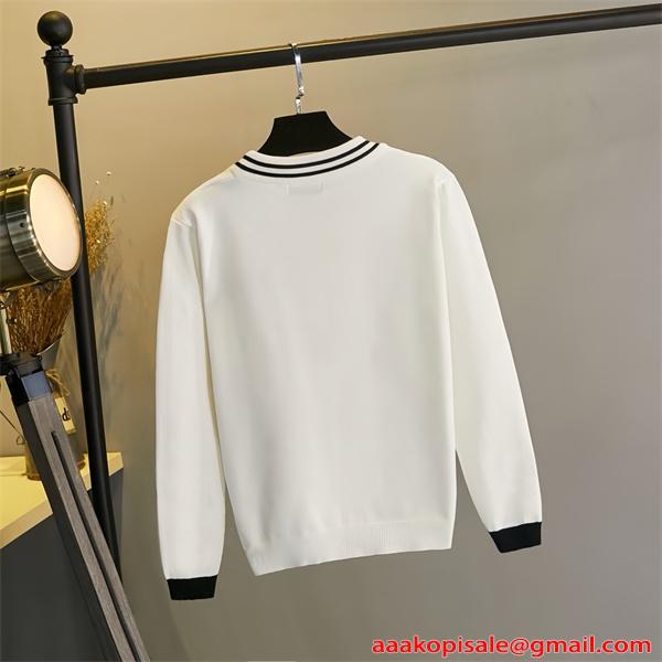 GUCCI グッチ コピー  カーディガン メンズ Vネック 刺繍 ネイビー 上品 定番アイテム