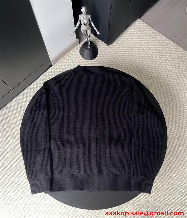 LOUIS VUITTON カーディガン メンズ ニット ブラック 高級感 ルイ ヴィトン コピー 