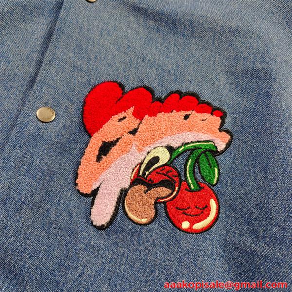 GUCCI グッチ コピー 激安 ブルゾン 刺繍 デニム切替 トレンド新作