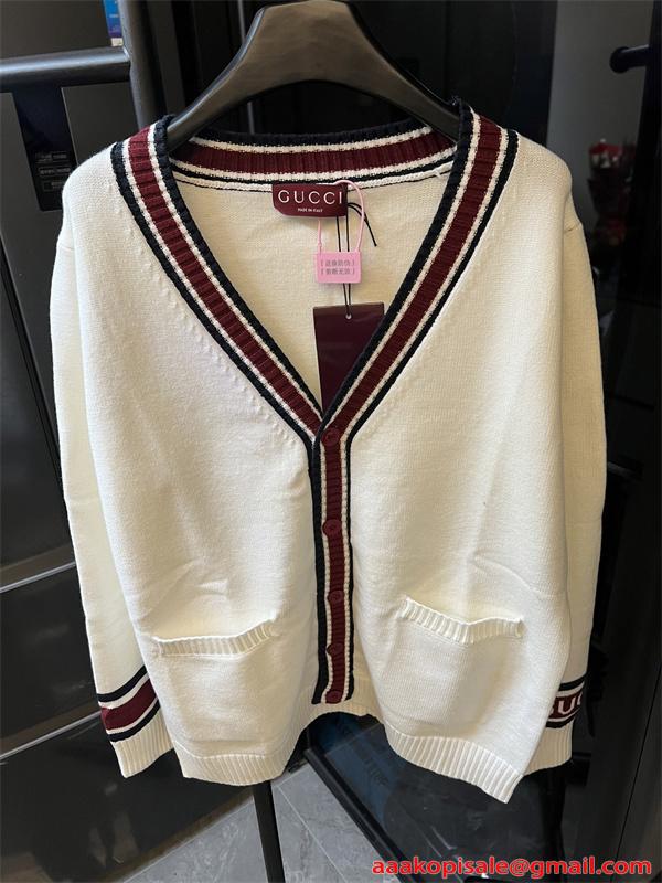 GUCCI グッチ コピー  ニットカーディガン 定番配色 上質素材 人気モデル