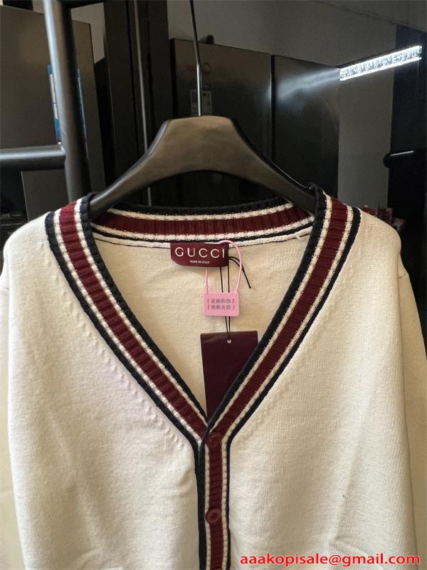 GUCCI グッチ コピー  ニットカーディガン 定番配色 上質素材 人気モデル