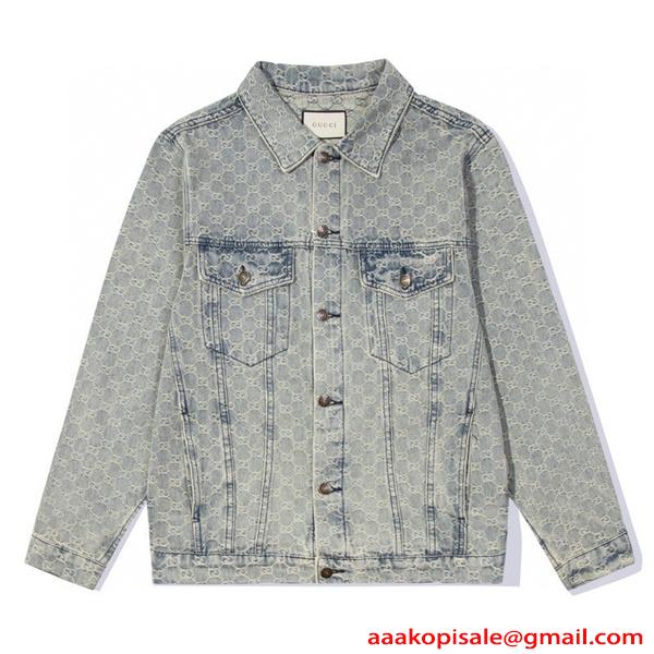 GG柄 GUCCI グッチ コピー  デニムジャケット クラシック 注目新作