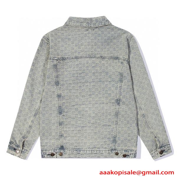 GG柄 GUCCI グッチ コピー  デニムジャケット クラシック 注目新作