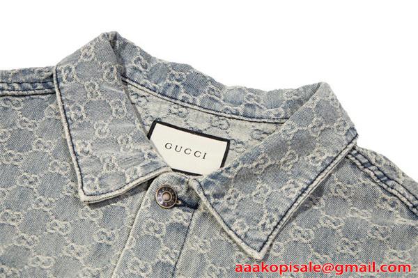 GG柄 GUCCI グッチ コピー  デニムジャケット クラシック 注目新作