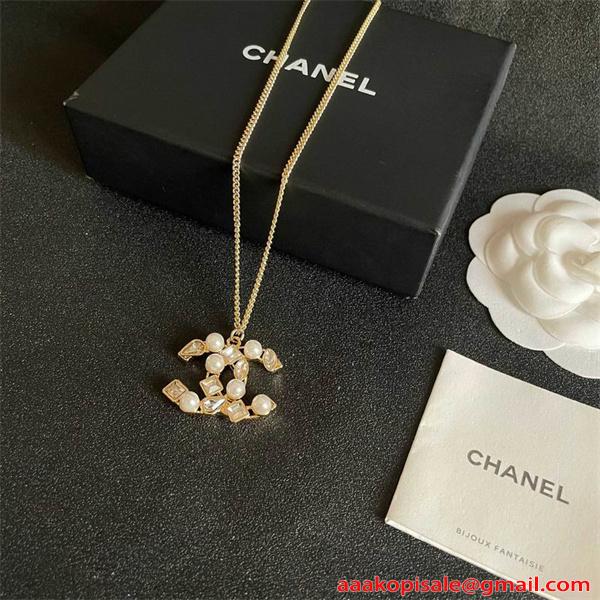 シャネル コピー CHANEL 激安 ネックレス エレガント 高級感 演出 フェミニン