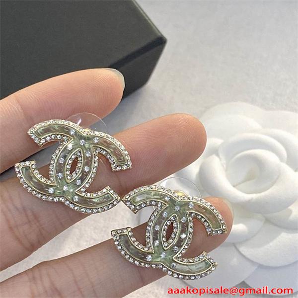 CHANEL シャネル コピー イヤリング クリスタル装飾 ゴールドトーン 上品 定番 人気 レディース