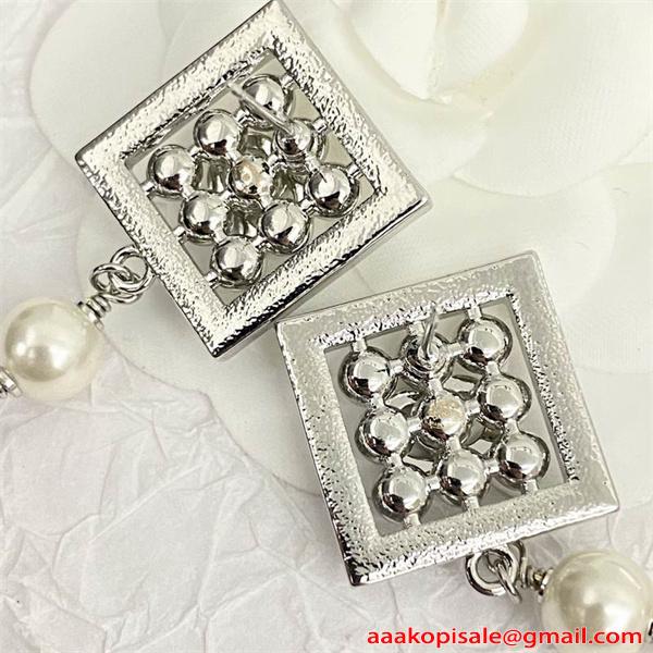 イヤリング スクエア クリスタル エレガント 結婚式対応 CHANEL シャネル コピー 