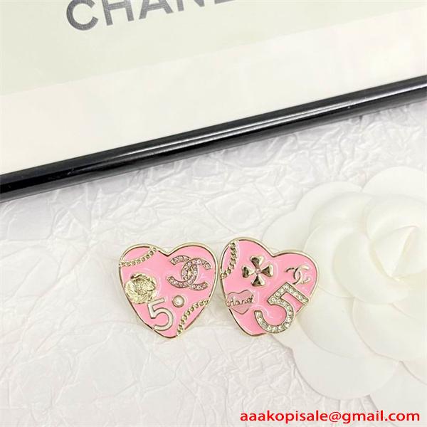 CHANEL シャネル コピー プレミアム ピンク ブラック 2026新作 ピアス 定番 人気