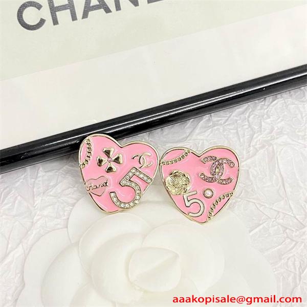 CHANEL シャネル コピー プレミアム ピンク ブラック 2026新作 ピアス 定番 人気