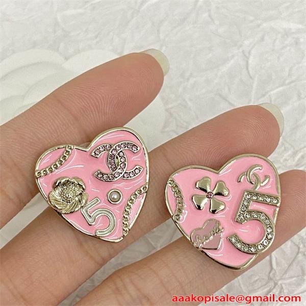 CHANEL シャネル コピー プレミアム ピンク ブラック 2026新作 ピアス 定番 人気