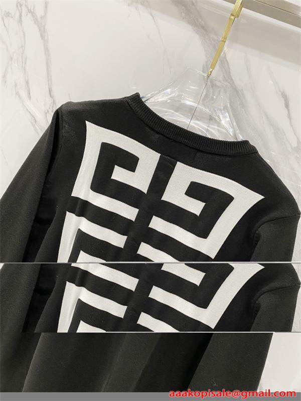 GIVENCHY ジバンシィ コピー 注目 プリント ロングTシャツ 柔らかコットン 通気快適