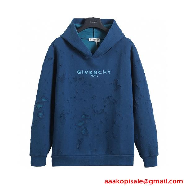  個性派 クラッシュ GIVENCHY ジバンシィ コピー パーカー 厚地コットン 保温