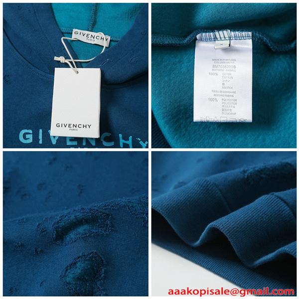  個性派 クラッシュ GIVENCHY ジバンシィ コピー パーカー 厚地コットン 保温