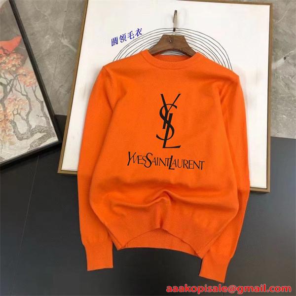  洗練 リント セーター 柔軟編地 上品 大人映え 新作 SAINT LAURENT イヴ・サンローラン コピー