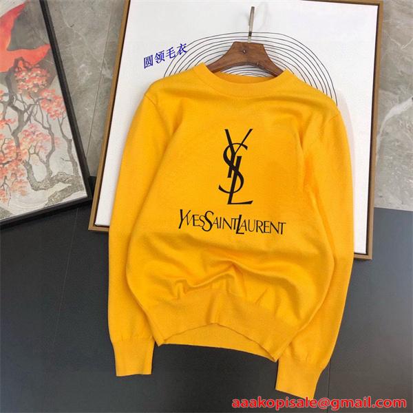  洗練 リント セーター 柔軟編地 上品 大人映え 新作 SAINT LAURENT イヴ・サンローラン コピー