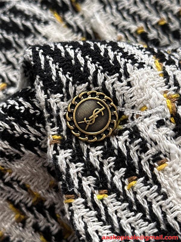 SAINT LAURENT イヴ・サンローラン コピー 高見え素材 ジャケット 厚手 防寒 クラシック 季節限定